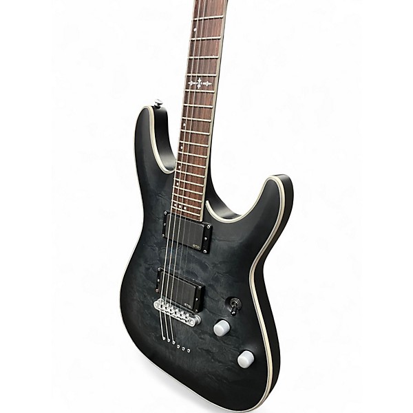 Used Schecter Guitar Research C1 Platinum Translucent black Solid Body Electric Guitar