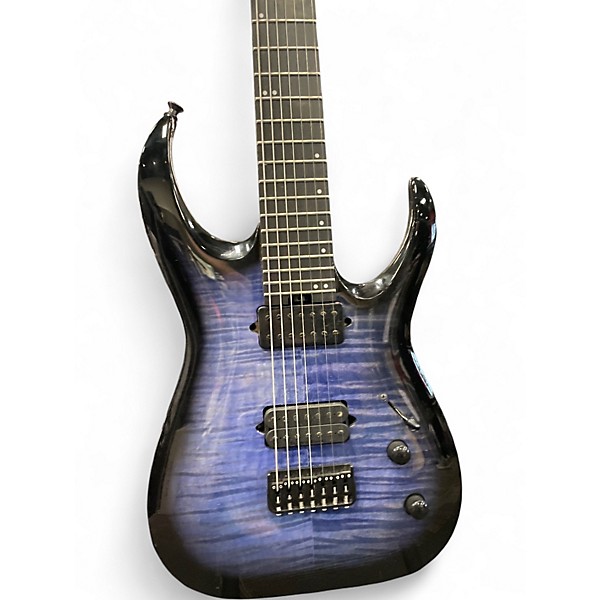 Used Jackson Pro Series Misha Mansoor Signature Juggernaut HT7FM Ocean Blue Burst Solid Body Electric Guitar