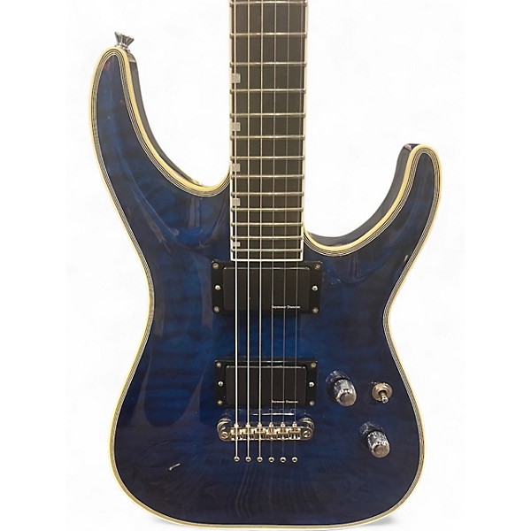 Used ESP Horizon NT II HRF Black Aqua Solid Body Electric Guitar