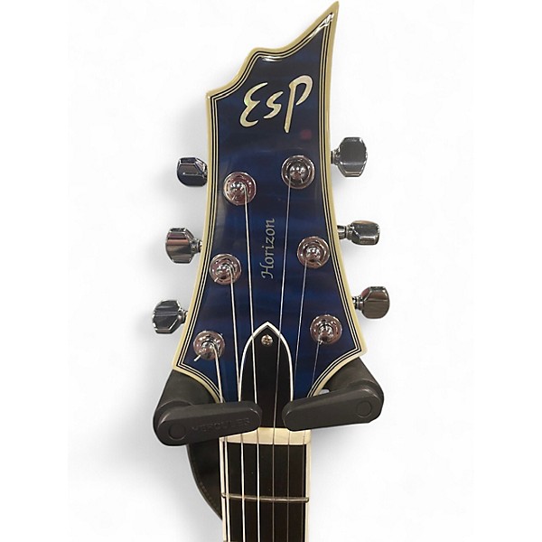 Used ESP Horizon NT II HRF Black Aqua Solid Body Electric Guitar