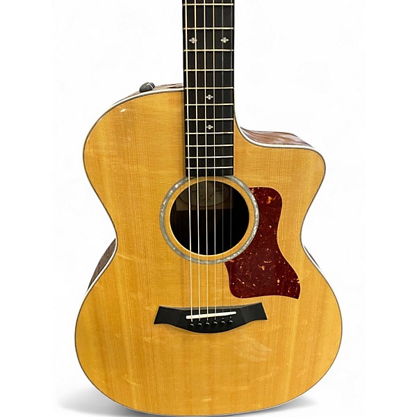 Used Taylor 214CE Deluxe Natural Acoustic Electric Guitar