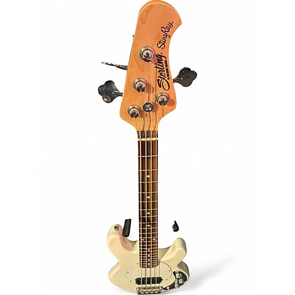 Used Sterling by Music Man stingray white Electric Bass Guitar