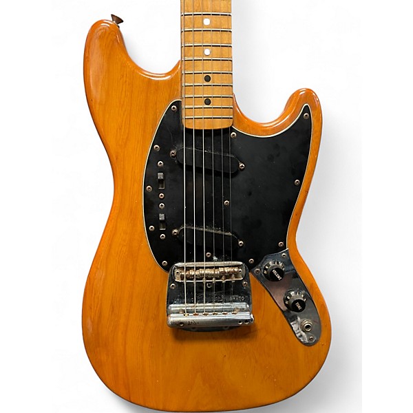 Vintage 1978 Fender Mustang Natural Solid Body Electric Guitar