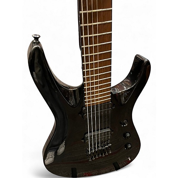 Used Jackson Chris Broderick Pro Series Solo 7 Metallic Black Solid Body Electric Guitar