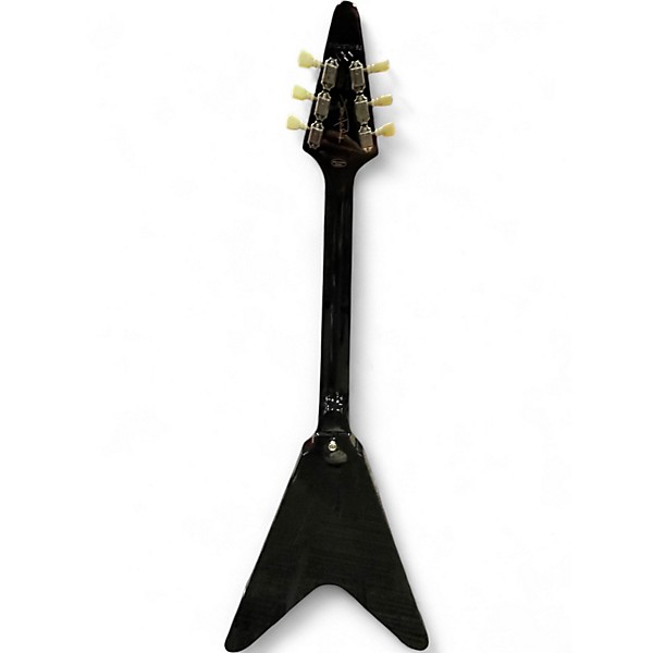Used Epiphone Jimi Hendrix "Love Drops" Flying V Electric Guitar Ebony w/A Ebony w/ Artwork Solid Body Electric Guitar