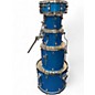 Used Ludwig 5 Piece ACCENT BLUE SPARKLE Drum Kit
