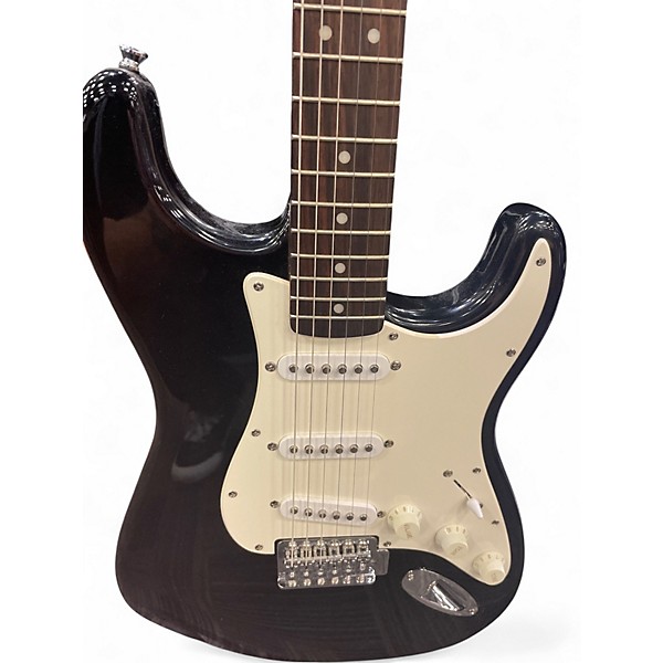 Used Squier Bullet Stratocaster Black and White Solid Body Electric Guitar