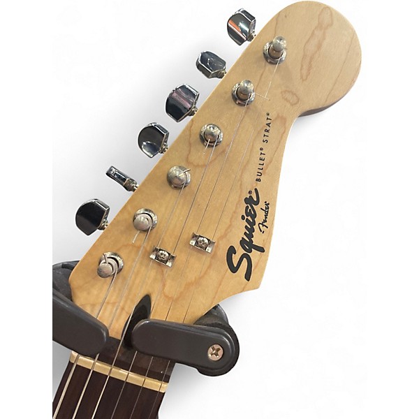 Used Squier Bullet Stratocaster Black and White Solid Body Electric Guitar