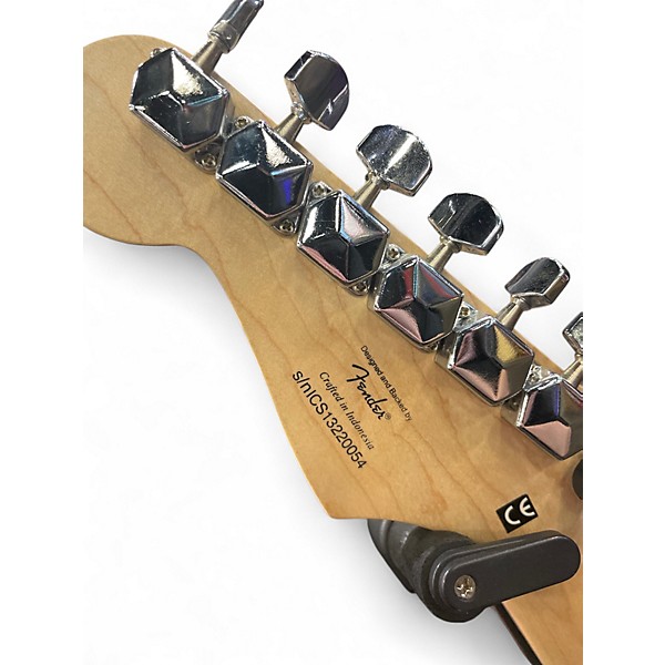 Used Squier Bullet Stratocaster Black and White Solid Body Electric Guitar