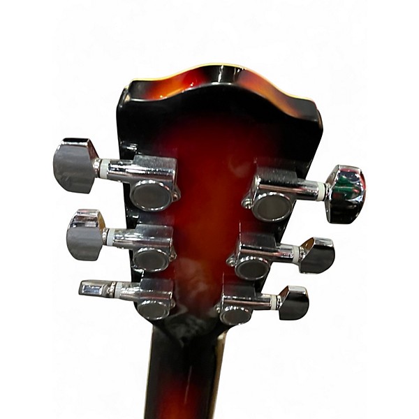 Used Johnson JH100 Delta Rose sunburst Hollow Body Electric Guitar