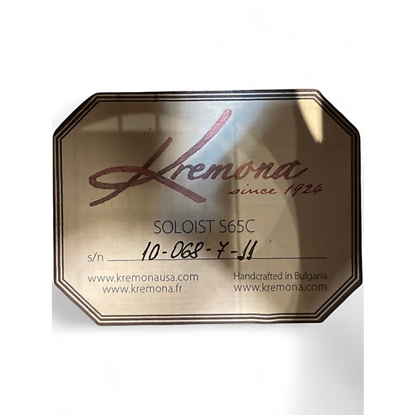 Used Kremona S65C Natural Classical Acoustic Guitar