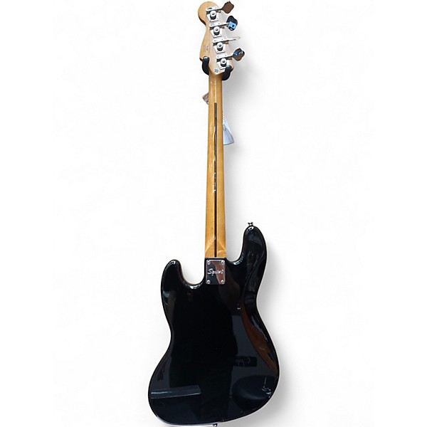 Used Squier Jazz Bass Black Electric Bass Guitar
