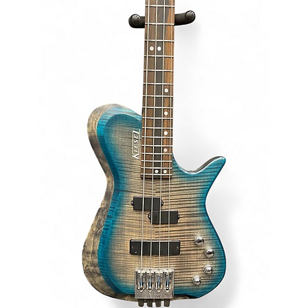 Used Kiesel Zeus Ben Jones Flammed Blue Burst Electric Bass Guitar