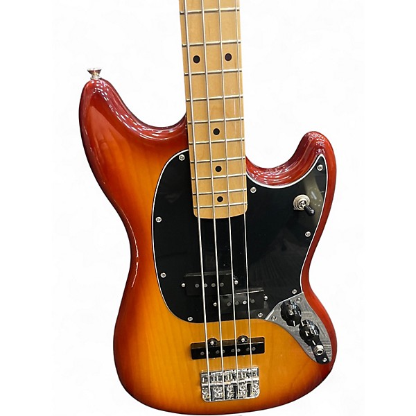 Used Fender Mustang Bass 2 Color Sunburst Electric Bass Guitar