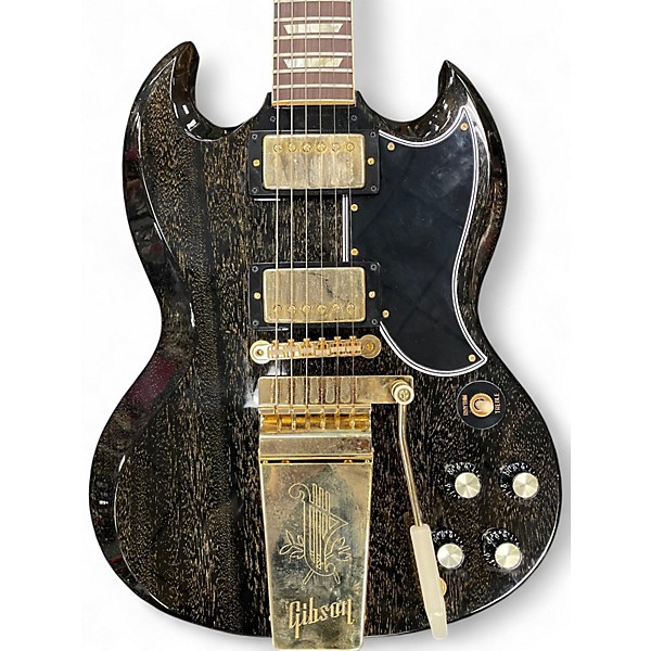 Used Gibson SG Custom TV Black Gold Solid Body Electric Guitar