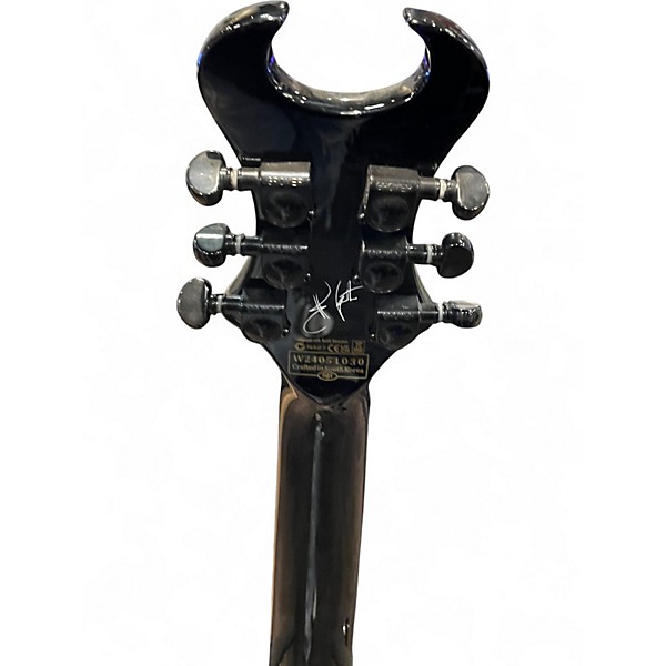 Used Schecter Guitar Research Synyster Gates Signature Custom BLACK PINSTRIPES Solid Body Electric Guitar