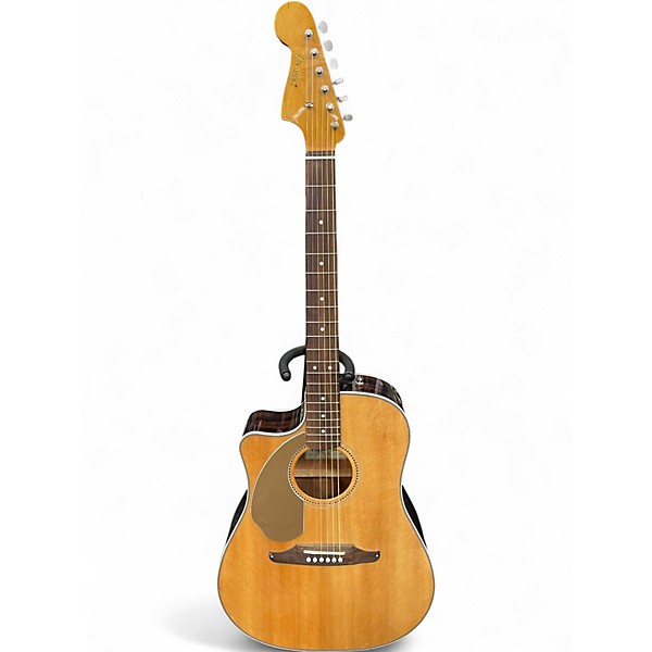 Used Fender Sonoran SCE Left Handed Natural Acoustic Electric Guitar