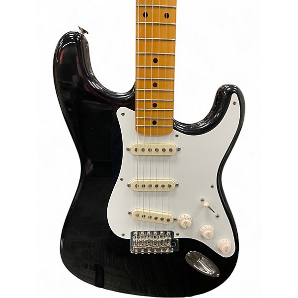 Vintage 1989 Fender ST-54 Stratocaster Black Solid Body Electric Guitar