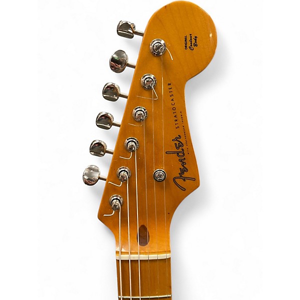 Vintage 1989 Fender ST-54 Stratocaster Black Solid Body Electric Guitar