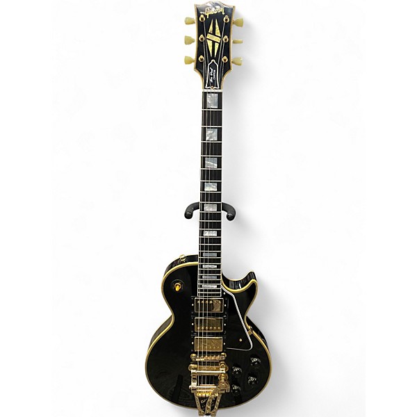 Used 2021 Gibson Custom 1957 LES PAUL 3P BLACK BEAUTY VOS Ebony Solid Body Electric Guitar
