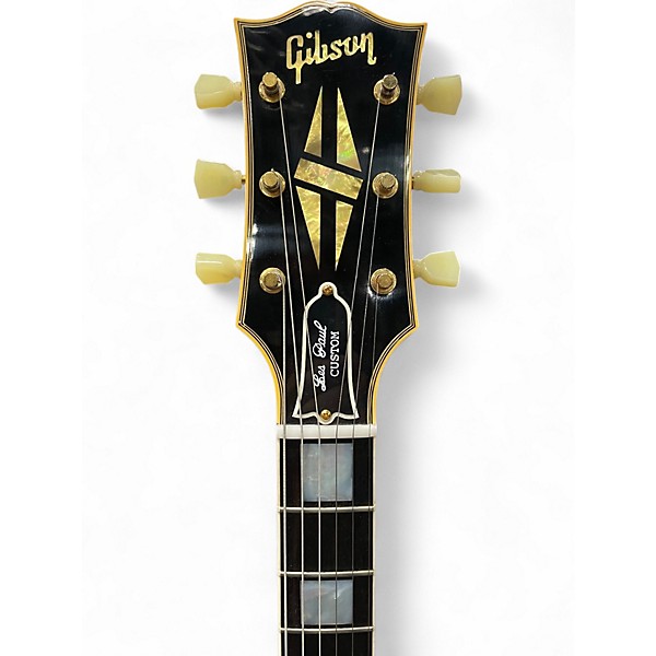 Used 2021 Gibson Custom 1957 LES PAUL 3P BLACK BEAUTY VOS Ebony Solid Body Electric Guitar