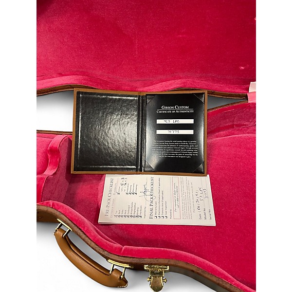 Used 2021 Gibson Custom 1957 LES PAUL 3P BLACK BEAUTY VOS Ebony Solid Body Electric Guitar