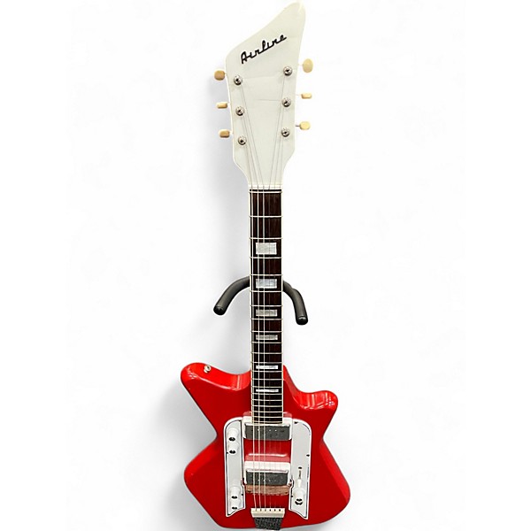 Vintage 1960s Airline jb hutto wood red Solid Body Electric Guitar