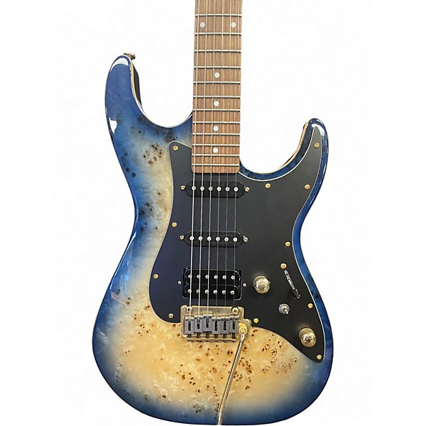 Used Michael Kelly 60 burl ultra blue burl Solid Body Electric Guitar