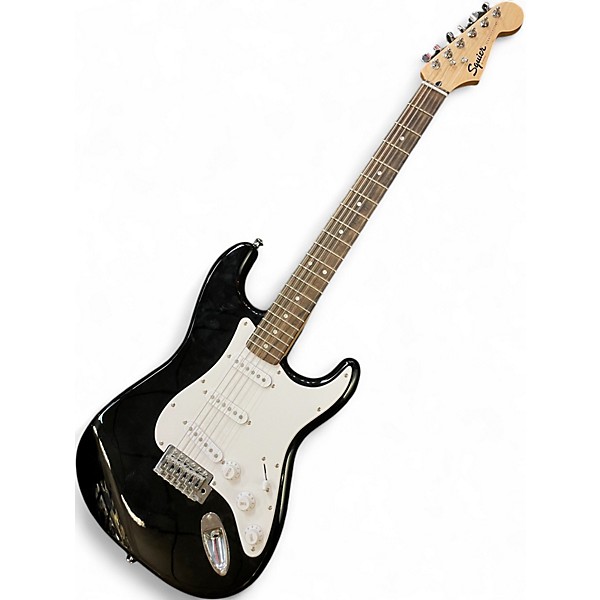 Used 2020s Squier Bullet Stratocaster Black Solid Body Electric Guitar