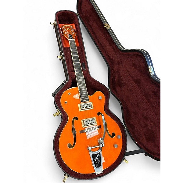 Used Gretsch Guitars G6120SSLVO Brian Setzer Signature Orange Hollow Body Electric Guitar