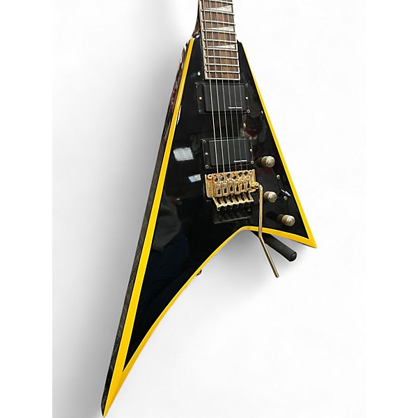 Used Jackson RRX24 Rhoads Black with Yellow Trim Solid Body Electric Guitar
