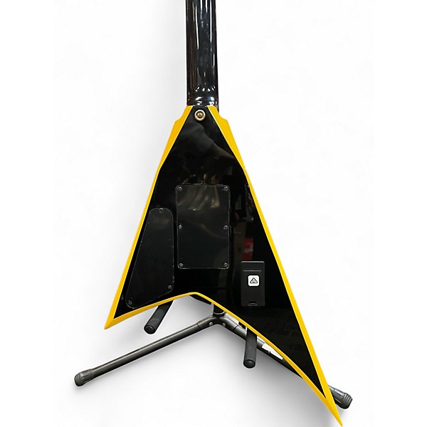 Used Jackson RRX24 Rhoads Black with Yellow Trim Solid Body Electric Guitar