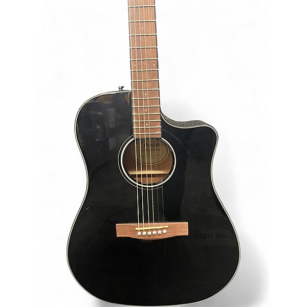 Used Fender CD60CE Dreadnought Black Acoustic Electric Guitar