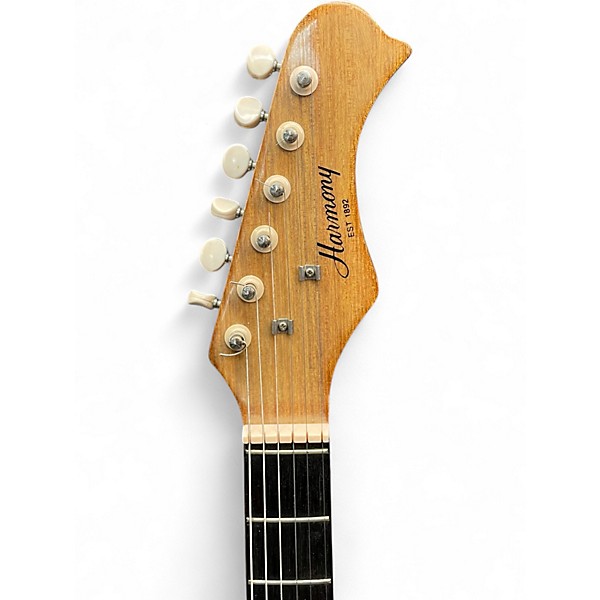 Vintage 1970s Harmony H801 3 Color Sunburst Solid Body Electric Guitar