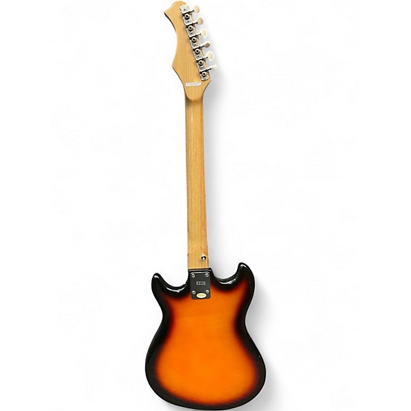 Vintage 1970s Harmony H801 3 Color Sunburst Solid Body Electric Guitar