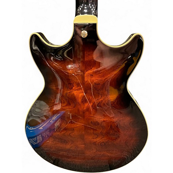 Used Ibanez AM153 Dark Brown Sunburst Hollow Body Electric Guitar