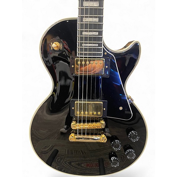 Used Epiphone Les Paul Custom Black Solid Body Electric Guitar