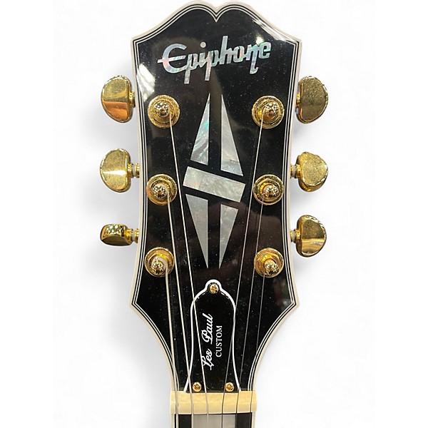 Used Epiphone Les Paul Custom Black Solid Body Electric Guitar
