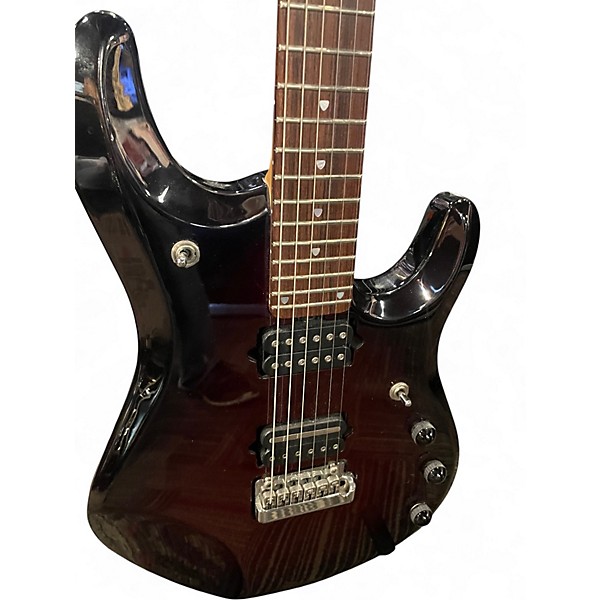 Used Ernie Ball Music Man JP6 John Petrucci Signature Candy Red Burst Solid Body Electric Guitar