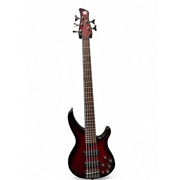 Used Yamaha trbx605 Trans Red Electric Bass Guitar