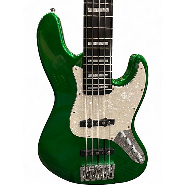 Used Bass Mods K5 CALI CUSTOM SPARKLE GREEN Electric Bass Guitar