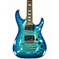 Used Schecter Guitar Research Diamond Series OMEN EXREME Metallic Aqua Marine Solid Body Electric Guitar