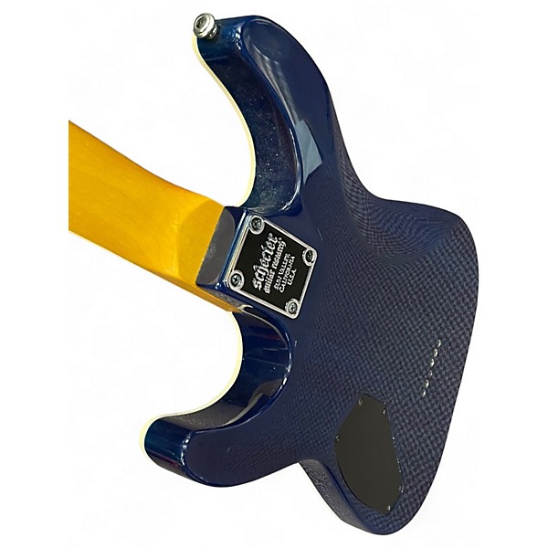 Used Schecter Guitar Research Diamond Series OMEN EXREME Metallic Aqua Marine Solid Body Electric Guitar