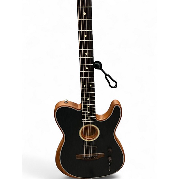 Used Fender American Acoustasonic Telecaster Black Acoustic Electric Guitar