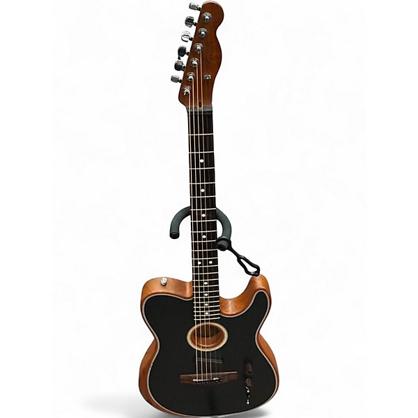 Used Fender American Acoustasonic Telecaster Black Acoustic Electric Guitar