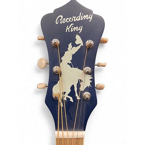 Used Recording King Dirty Thirties ROS-7 Red White and Blue Acoustic Guitar