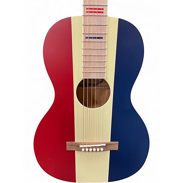 Used Recording King Dirty Thirties ROS-7 Red White and Blue Acoustic Guitar