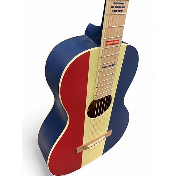 Used Recording King Dirty Thirties ROS-7 Red White and Blue Acoustic Guitar