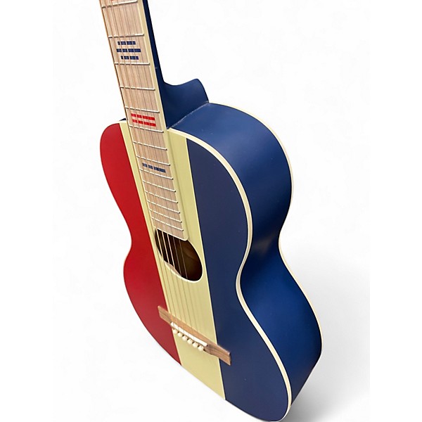 Used Recording King Dirty Thirties ROS-7 Red White and Blue Acoustic Guitar