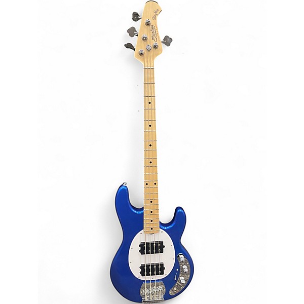 Used Sterling by Music Man StingRay Sub Series Blue Electric Bass Guitar
